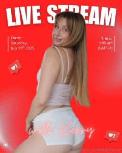 This saturday - july 19th - 9am gmt 8 i m going to live just for you