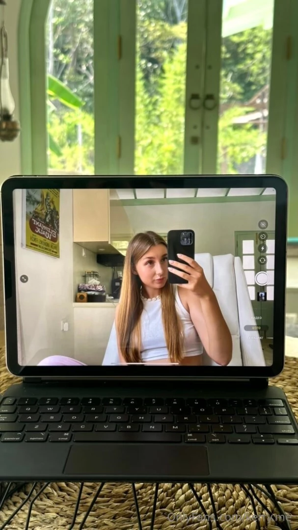 Preparing for online class checking my camera mood is great and ready 