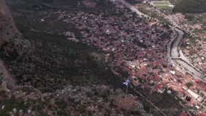 Drone view of my base jump from the other day man i love this sport