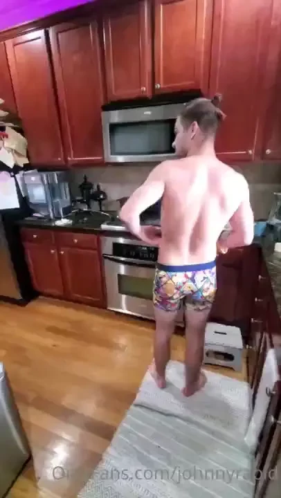 Breakfast time i always love to cook in my underwear 