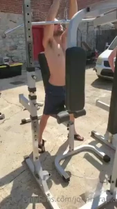Testing out new workout machines for my garage