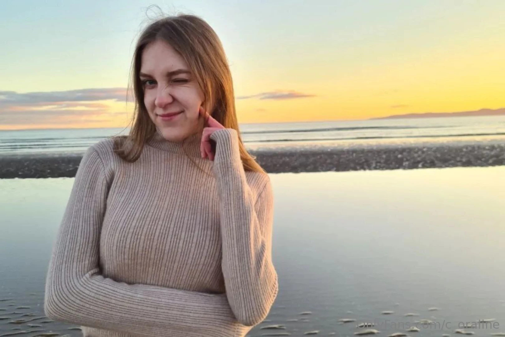 A beautiful sunset near a body of water is one of the most delightful 