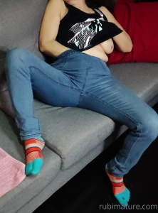 Put your hand under my pants and you will see how wet my pussy is