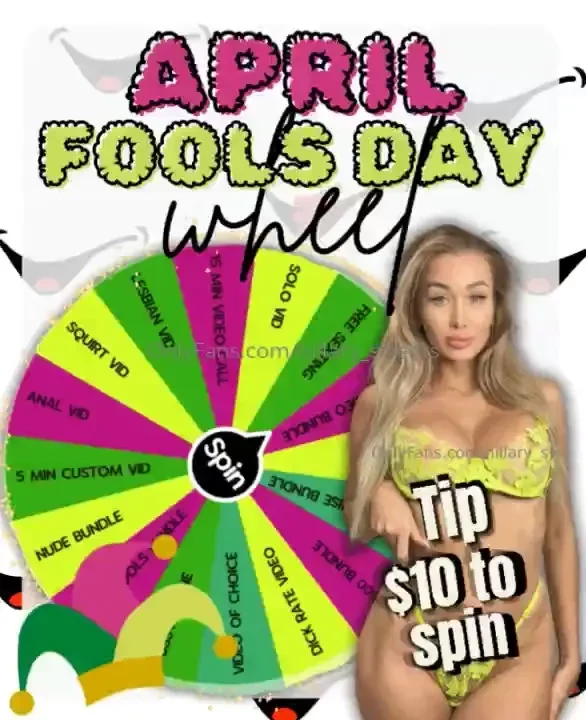 Tip and win today only 10 for 1 spin 20 for 2 spins 25 for 3 spins 35 