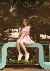 Sometimes happiness is just the wind in your hair and a knee-length