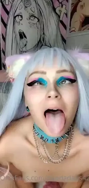 Some ahegao and spit play for you daddy part 1 