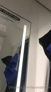 Leo cumming in the store fitting room