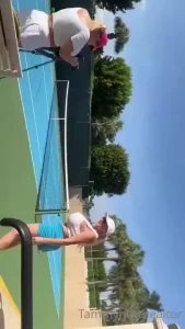 Tennis today made a new friend