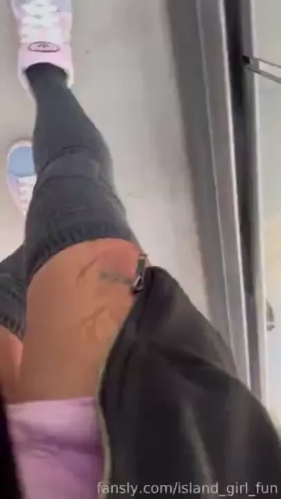 I wore my pink too short skirt with my pussy out and my pink plug to part 12 