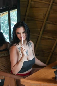 This top barely stayed on after this pic