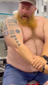 Chest day best day pumping up shirtless at the gym then home to get part 2