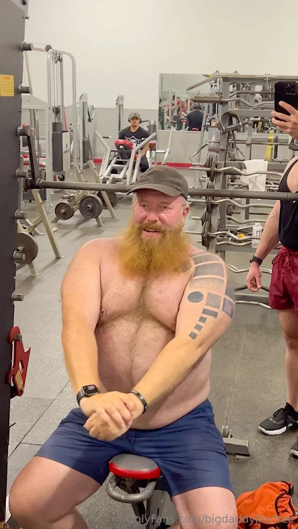 Chest day best day pumping up shirtless at the gym then home to get part 3 