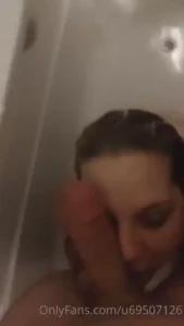 Umm getting in the shower let me help warm you up