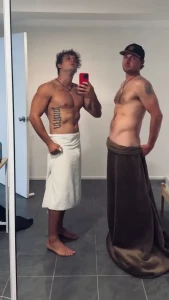 Watch the towels drop same shot but he didn t get the memo in the part 1