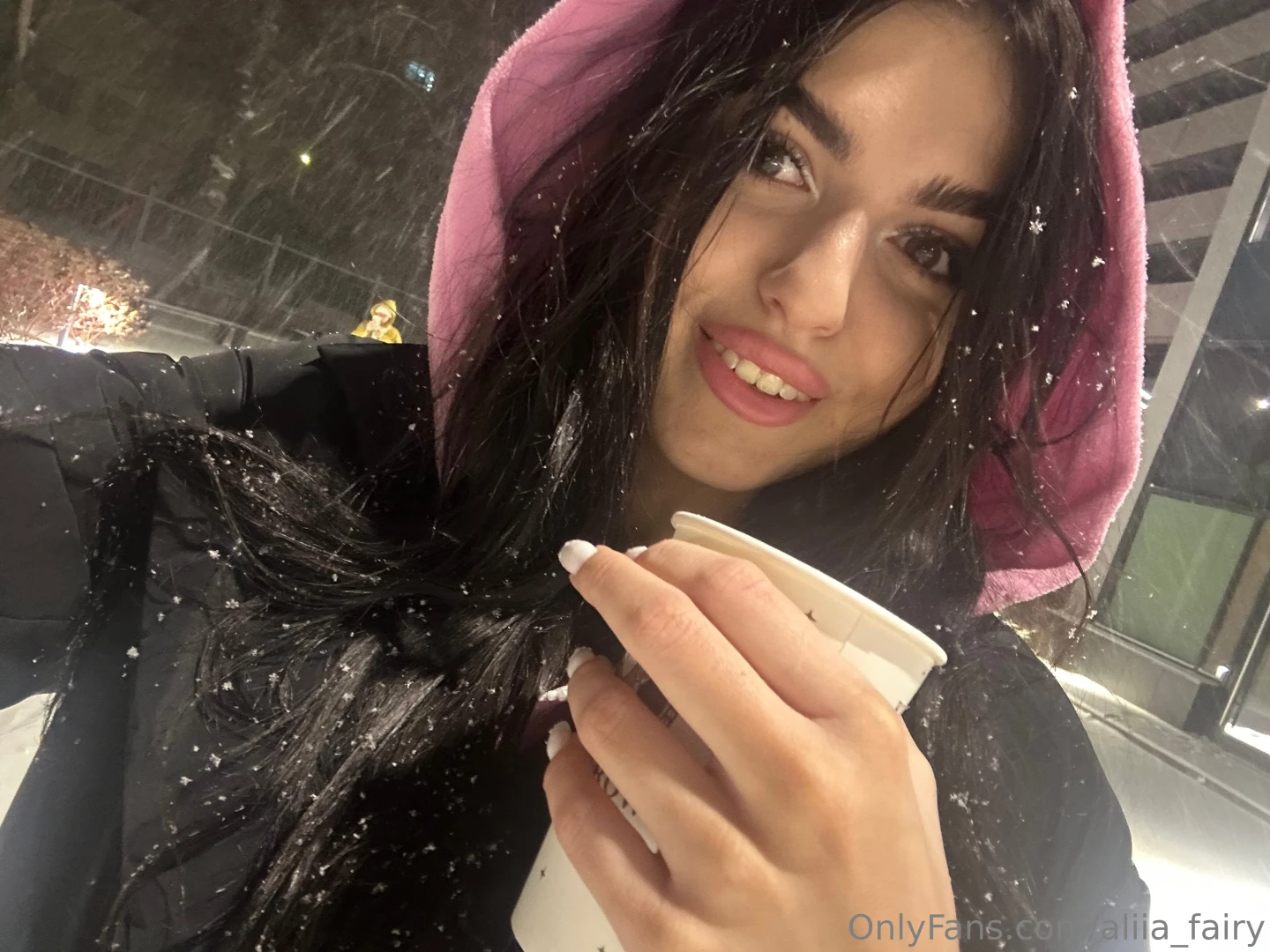 Catching snowflakes and enjoying a cup of hot tea how i adore this 