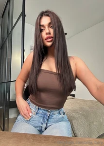 Hi friends today i m cozying up at my desk in a brown top and my