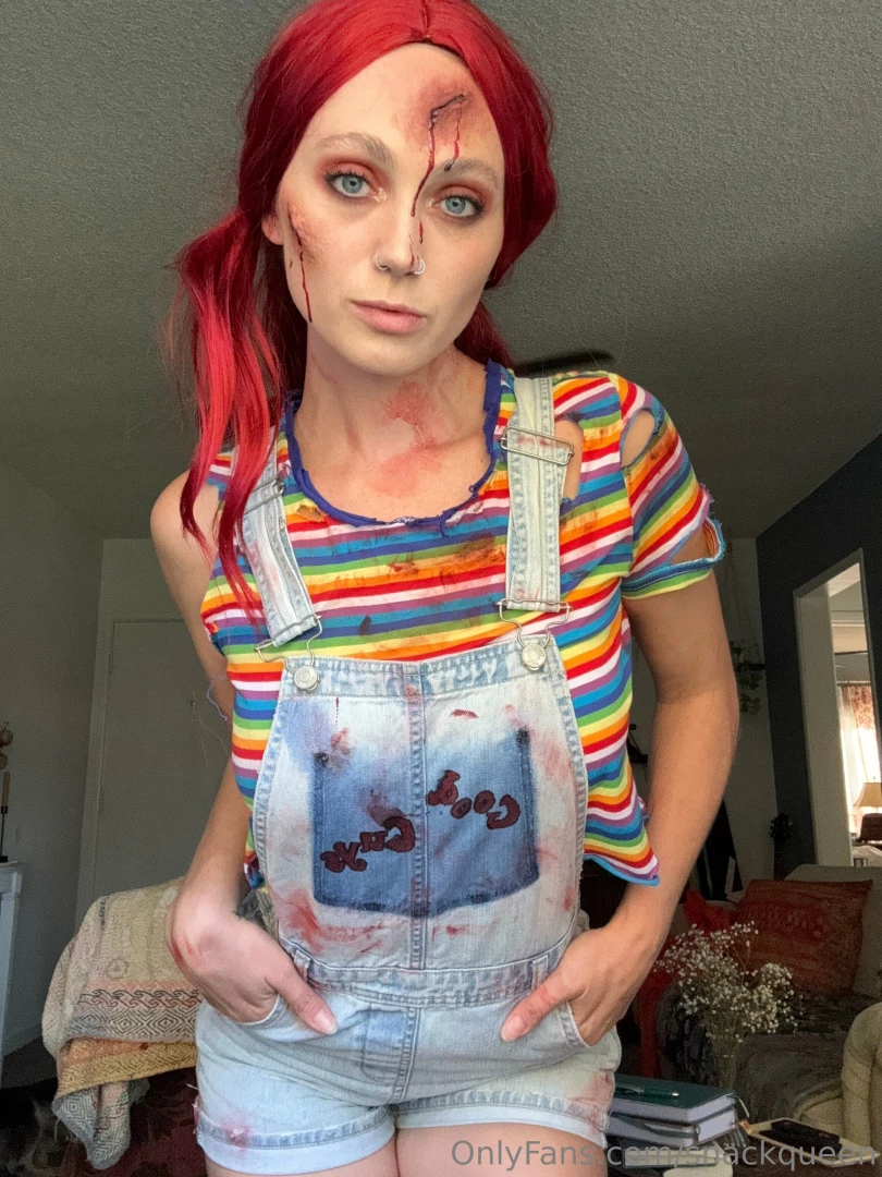 Chucky got naughty in the bathroom 