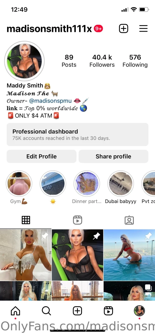 This is my insta to prove i am legit and madison is my real name feel 