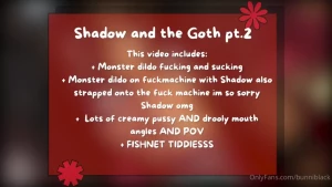 Shadow and the goth pt 2 this video includes monster dildo fucking and part 2