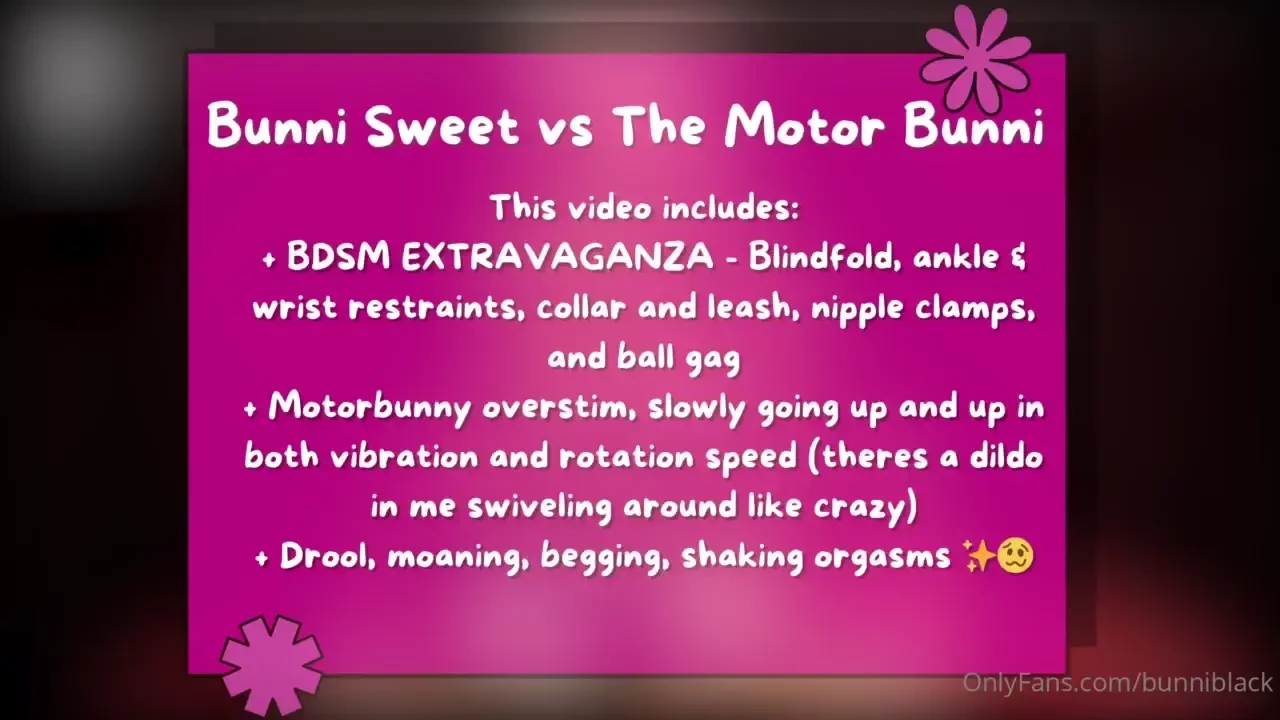 Bunni sweet vs the motor bunni this video includes bdsm extravaganza - part 2 