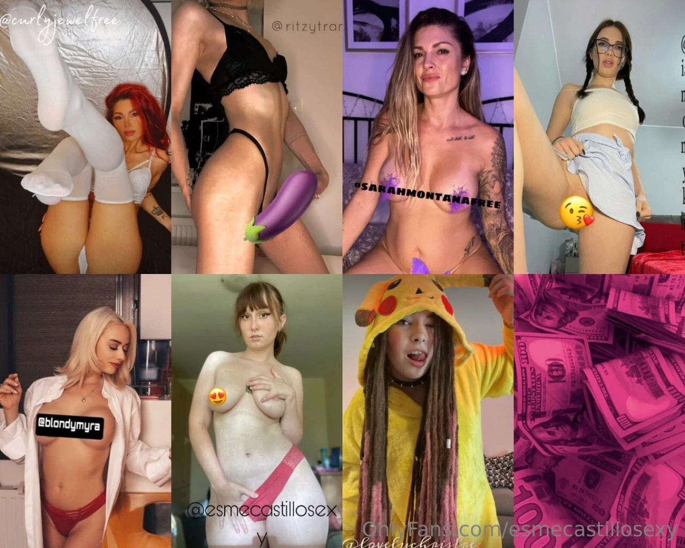 Curlyjewelfree ritzytrans sarahmontanafree iamonlykatty blondymyra 