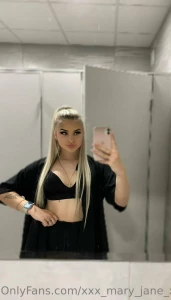 When you decide that the restroom is not just for touch-ups but also