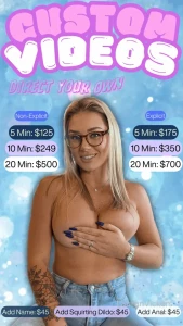 Direct your own porn with me as your star get a custom video add your
