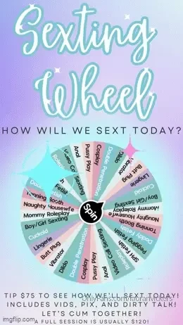 Sexting wheel how will we sext today tip 75 to spin and see how we ll part 1 