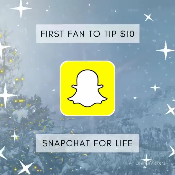 First fan to tip 10 gets my xxx snapchat for life 