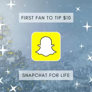 First fan to tip 10 gets my xxx snapchat for life