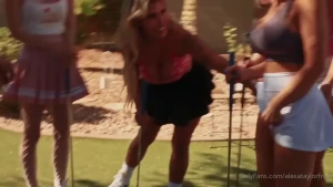Golf girls things got wet and slippery when i joined bella s golf game