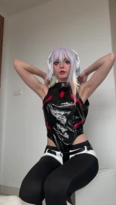 Taking off my special suit this time keeping just my cyber-skin what