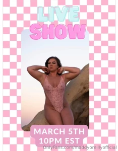 Live show on tuesday march 5 at 10pm et tell your friends