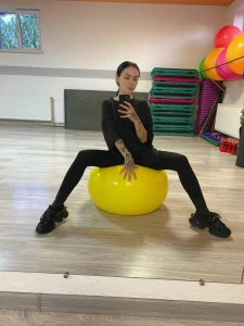 Was training with a ball today it s so bouncy and fun but wow it