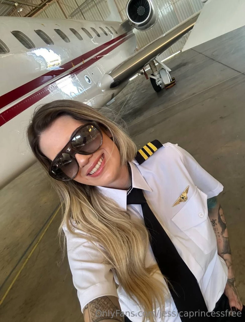 This hot pilot is ready to taken off jump on board unbuckle up and part 421 