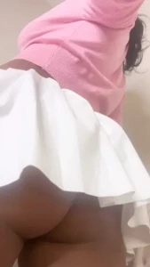 A little upskirt no panties on tip me if you like what you see