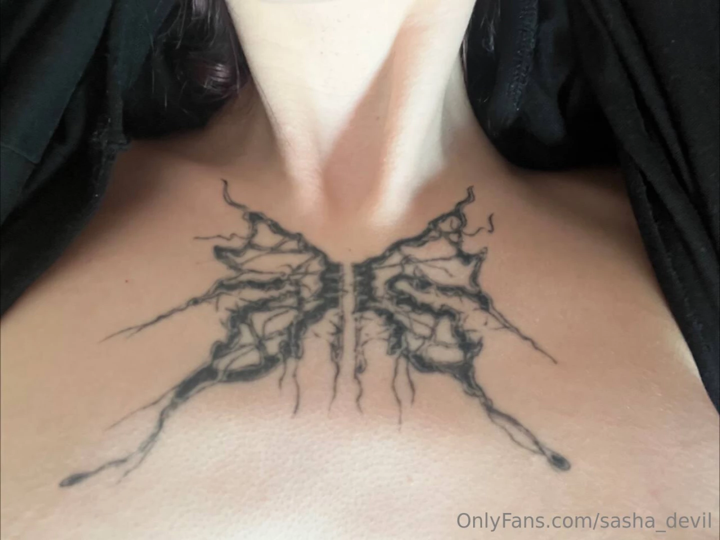 Butterfly on the chest i ve always loved butterflies their fragility 