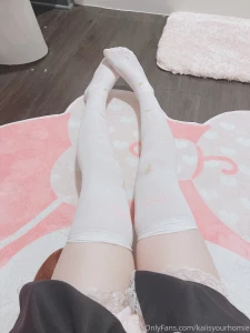 Maid set part 2 3 this time with pink bloomers and pink thigh highs