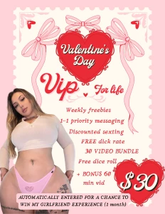 Be my valentine only 15 people will get to claim this all month