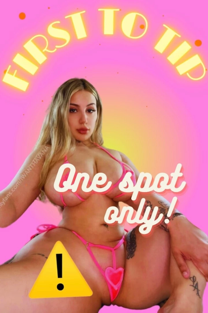 Fastest to tip 30 gets - 999 worth of porn - 10 nude pics - free spin 