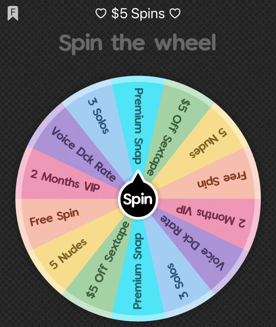 Tip to spin i will send you a video of the wheel spinning 