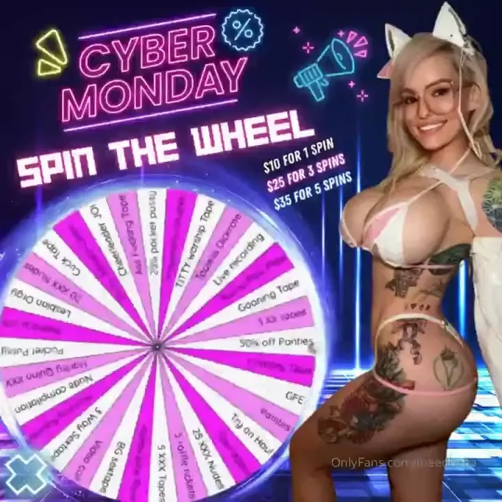 Cyber monday wheel one day only exclusive prizes all you have to do is part 1 