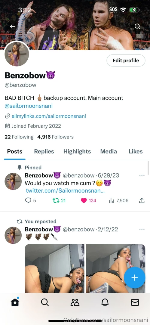 Hey babes my other twitter got suspended make sure you follow my new 