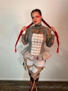 Fully suited up loba gets undressed for you this set is photographed