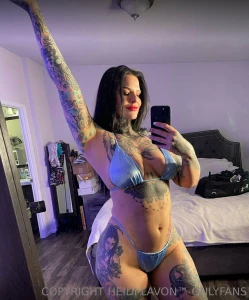 Baby blue satin type thong bikini set get photos in and out of the hot