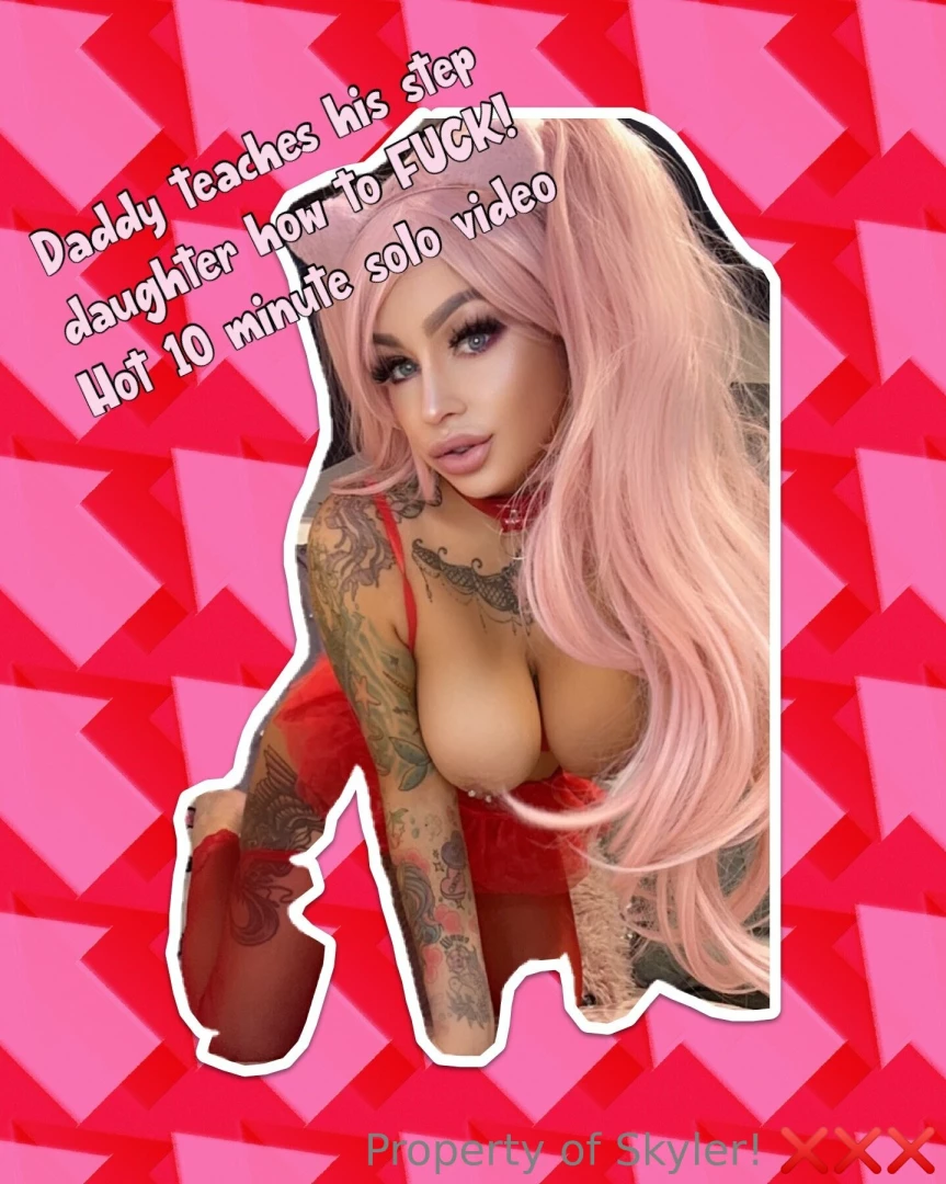 Hot video skyler sees her daddy watching her play in her bedroom so 