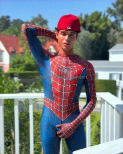 Find out why there s a hole on my suite new spiderman jerk off with