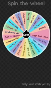 Want to spin the wheel 1 spin - 12 2 spins - 20 4 spins - 35 6 spins - part 1