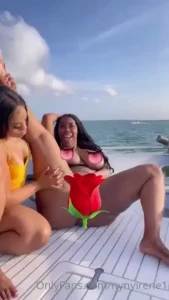 Me amp zmeenaorrxclusive on a yacht getting freaky amp naughty