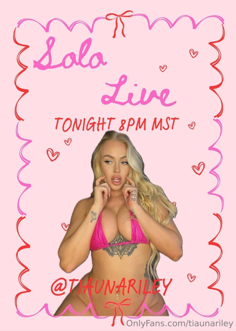 Don t miss out babe i m going live at 8 p m mst tonight let s get wild 